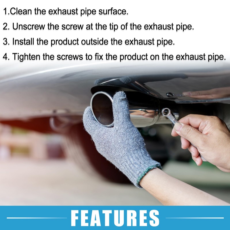 A ABSOPRO Car Exhaust Tracheal Heart Tailpipe 2.48" OD 2.64"