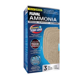 Fluval 107/207 Ammonia Remover Pad, Replacement Aquarium Canister Filter Media, 3-Pack