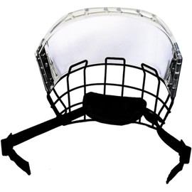 TronX S920 Senior Full Hockey Helmet Cage & Shield Clear Certified Anti-Fog/Anti-Scratch Combo Hybrid - Upgraded New 2025 Model