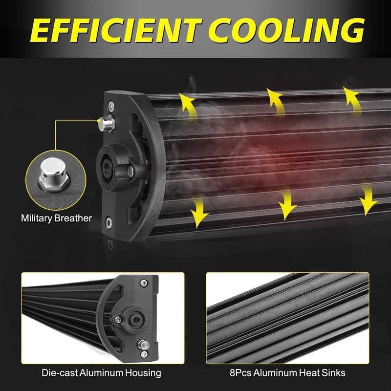 54 Inch Curved LED Light Bar, AKD Part 396W Quad