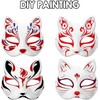 Musaner 20 PCS Cat Mask DIY White Therian Masks to