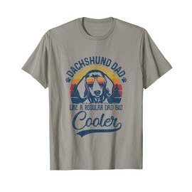 Vintage Dachshund Dad Like A Regular Dad But Cooler Funny T-Shirt