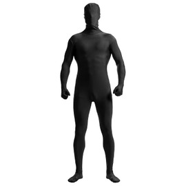 Aniler Men's and Women's Spandex Full Body Zentai Costume Bodysuit, Black, Small