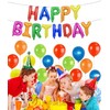 TONIFUL 16 Inch Rainbow Happy Birthday Balloons Banner Foil Letters