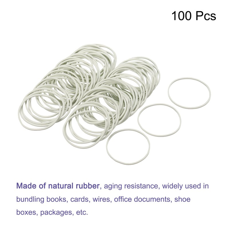 sourcing map 100 Pack Rubber Band Stretchable Rubber Elastic Band