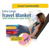 Cloudz Extra Large Airplane Travel Blanket for Your Flight, Car,