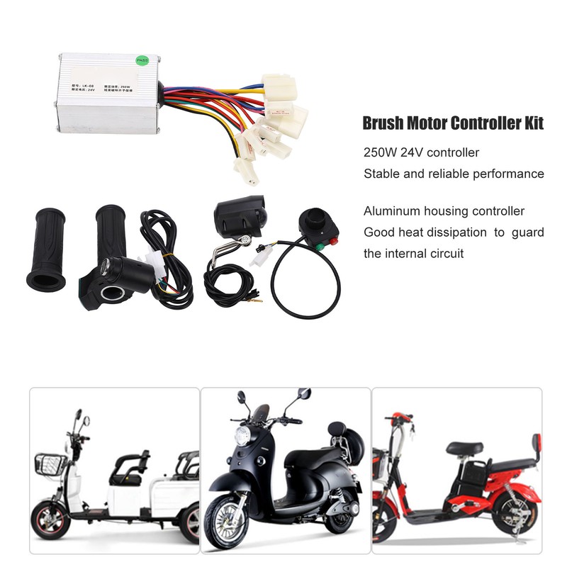 24V 250W Brushed Motor Speed Controller Headlight Throttle Grip with
