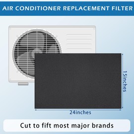 LOYIM 6 Pcs Replacement Air Conditioner Foam Filters 15 x 24 x 3/16 Inch Cut to Fit Air Conditioner Filter RV AC Replacement Filters Washable Reusable for Most AC Window Unit Air Purifier Range Hood
