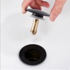 CookiBlend 66mm Matt Black Bathroom Sink Waste Plug Brass Replacement