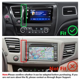 Android 13 Car Radio for 2+32G Honda Civic 2013-2015 9'' 1280*720 Touchscreen Car Stereo with Carplay Android Auto Backup Camera Mirror Link GPS Navigation WiFi 6 Bluetooth 5.4 SWC (with Air Outlet)