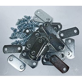 10 Pack Flat (0/0") Offset with 20 pcs 6 X 3/8" Pan-Head Screws Included