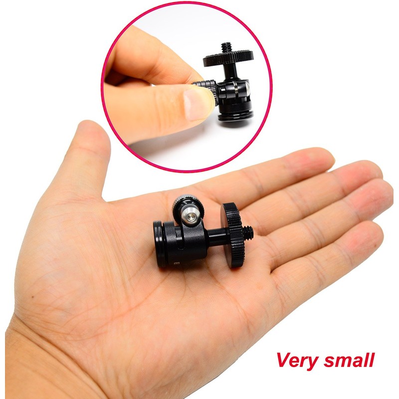 Koolehaoda Mini Head Micro Ball Head with 1/4" Screw Small