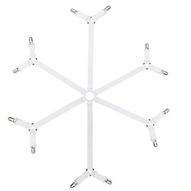 Aclolo Bed Sheet Clips Adjustable Anti Slip Clips Bed Sheet Slipping Clips Non-Slip Elastic Band 6 Sides Triangle (White)