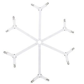 Aclolo Bed Sheet Clips Adjustable Anti Slip Clips Bed Sheet Slipping Clips Non-Slip Elastic Band 6 Sides Triangle (White)
