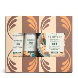 The Body Shop Shea Mini Gift Set, Shower Cream 60ml, Body Butter 50ml, Hand Balm 30ml, Nourishing Body Care Trio for Dry Skin, Gentle Cleanse, 96hr Moisture, Vegan Skincare Gift
