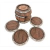 Rustic Western Style Decorative Barrel Coaster Set - Barrel Coaster