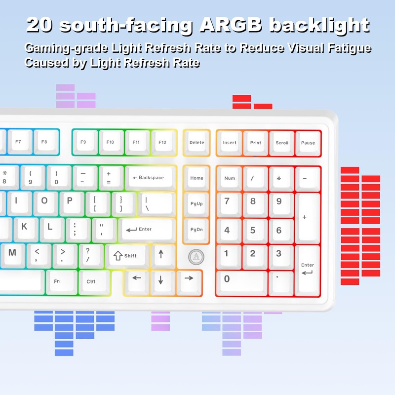 Ajazz AK980MAX Wired Magnetic Axis Mechanical Keyboard, 98% Hot-Swappable Custom