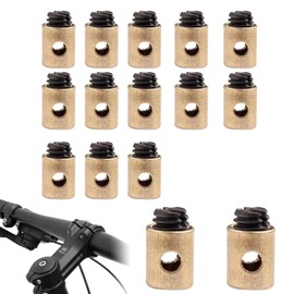 Pack of 15 Bowden Cable Nipples Made of Brass, High-Quality Bowden Cable Clamps for Motorcycle, Moped, Scooter, Garden Mower, Clutch Cable and Cable Pulley, Easy Assembly and Durable