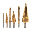 Step Drill Bit Set Ti Coating Metal Straight Flute Hole