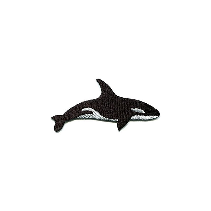 Killer Whale orca Fish Blackfish Aquatic Mammal Embroidered Applique Iron-on