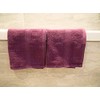 Lex's Linens Pack of 2 100% Combed Cotton Aubergine Facecloths