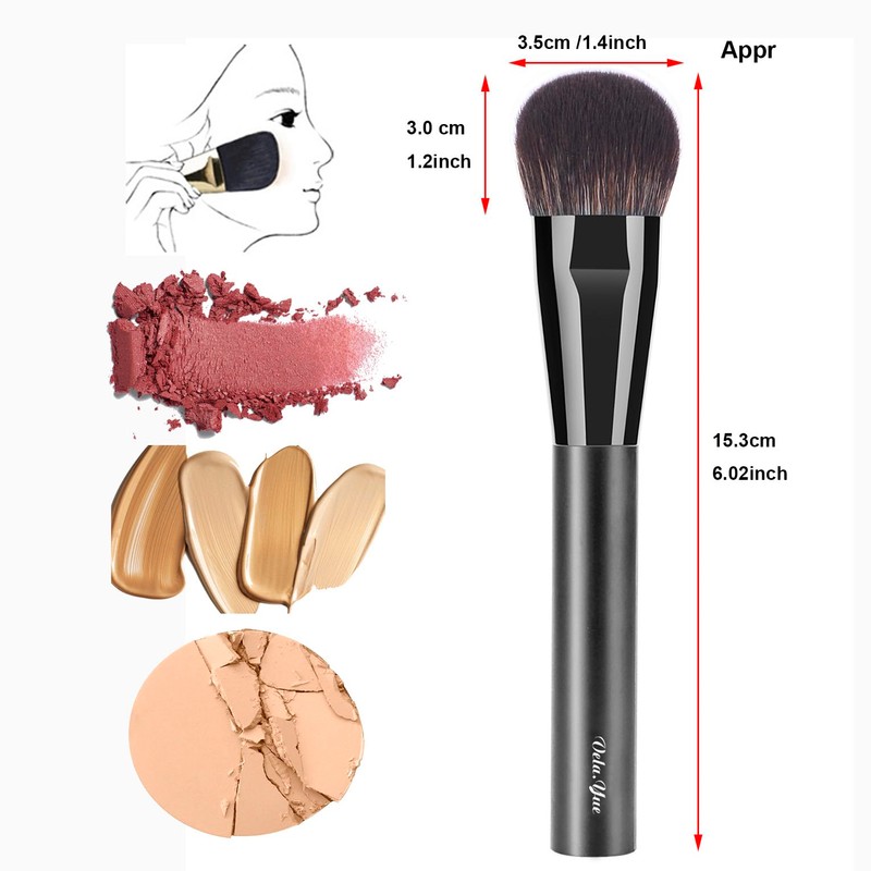 Vela.Yue Makeup Brush, Makeup Brush, Foundation Brush, Finishing, Round Flat