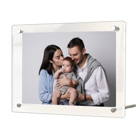 Ehuihuan Acrylic Photo Frame 20 x 30 cm, Acrylic Double-Sided Photo Frame, Clear Acrylic A4, Frameless Acrylic Picture Frame for Family Photo, Certificate, Poster