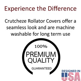 Crutcheze Rollator Seat and Backrest Cover Set – Peacock Feathers Pattern – Stylish Walker Accessory for Seniors