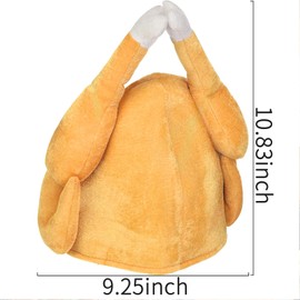 3 Pack Thanksgiving Turkey Headband Drumsticks Headband Roasted Turkey Hats Plush Thanksgiving Turkey Hat Holiday Costume Decorations Party Favor Supplies