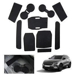 GAFAT Compatible with Renault Austral E-Tech Hybrid (Automatic Transmission) 2022 2023 2024 Non-Slip Mats, Austral 2023 Rubber Mats, Centre Console Mats, Door Seam Mats, Austral Accessories (Black)