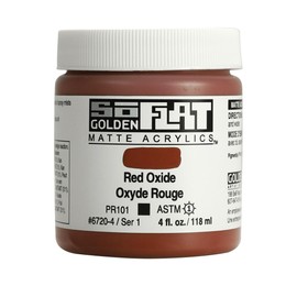 Golden SoFlat Acrylics, Red Oxide, 4 fl. oz./ 118ml Jar