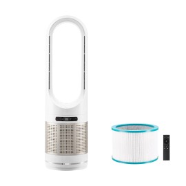 Tower Fan with 80-degree Cold Air 8-Speed Oscillating 8H Timer 16.4ft/s Velocity-Smart Bladeless Floor Fan Standing FanSpecification: Cool/Warm Air + Purification