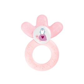 MAM Cooler, Teething Ring for Babies, Promotes Visual Sense & Motor Skills, Grasping Toy with Water Cooling Part Also Reaches the Molars, from 4+ Months, Pink, 1 Piece (Pack of 1)