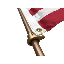 Stanwood Wind Sculpture Stanwood Wind Sculpture Non Tangle Flagpole Swivel/Rotating Ring, Anodized Aluminum Spinner with Stainless Steel Bearing - 1", Pack of 2 - Proudly Made in the USA