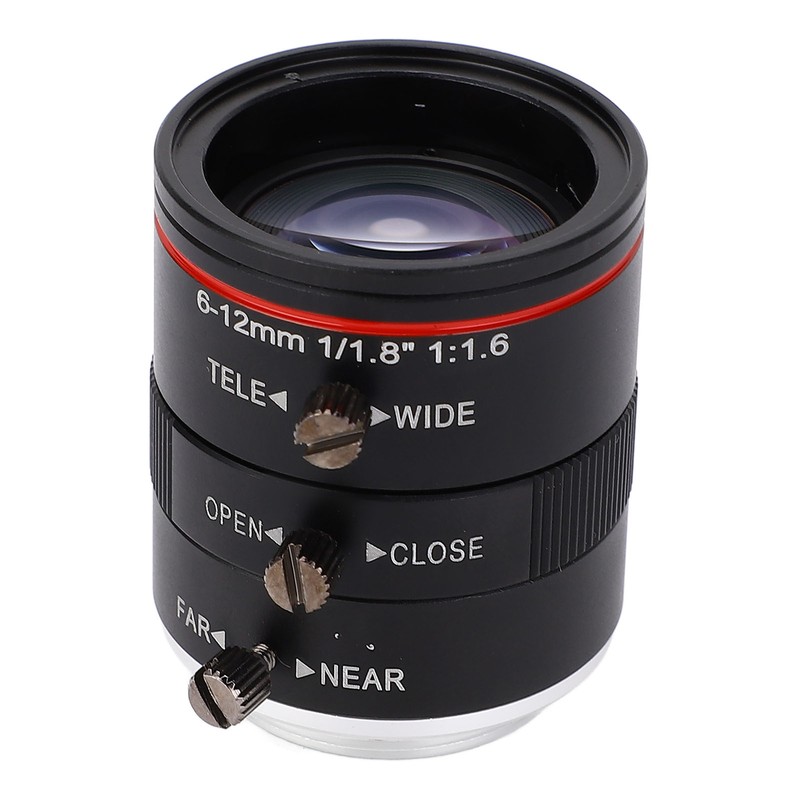 Zoom Industrial Lens 6‑12mm 1/1.8 3MP Manual Focus Lens Aluminium