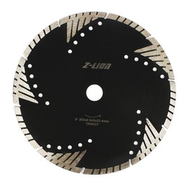 Z-LION Diamond Saw Blade 10" Inch Turbo Diamond Segments Blade for Marble Granite Stone Pavers Concrete Wet/Dry Cutting