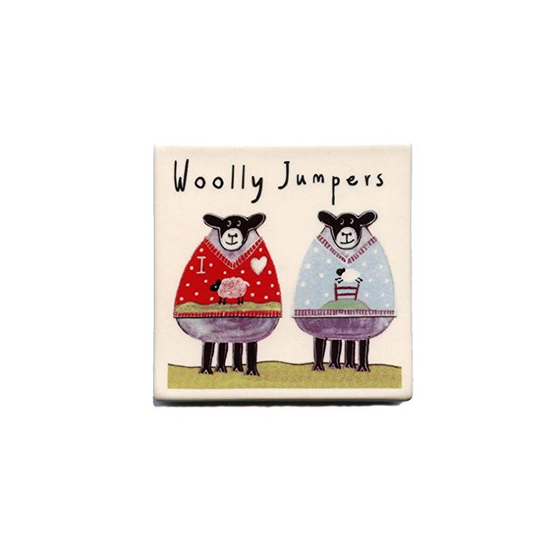 Sheep Woolly Jumpers Coaster - 1 Item Random Design