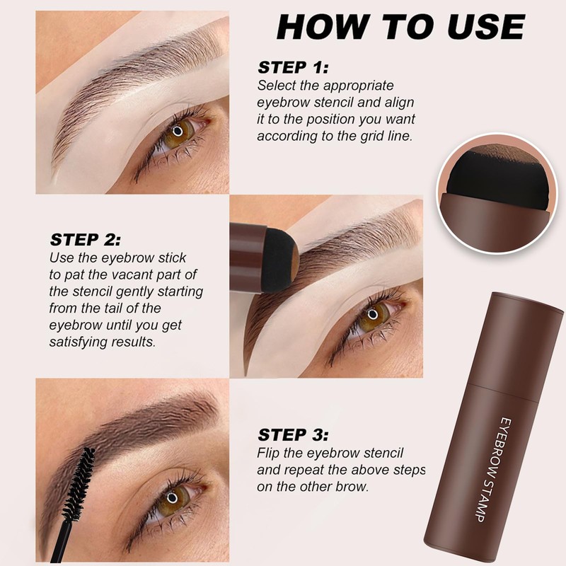 Natural Brown Eyebrow Stamp & Root Touch-Up Powder - Waterproof