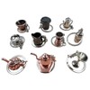 Goldengulf Coffee Series - Juego de llaveros en miniatura para