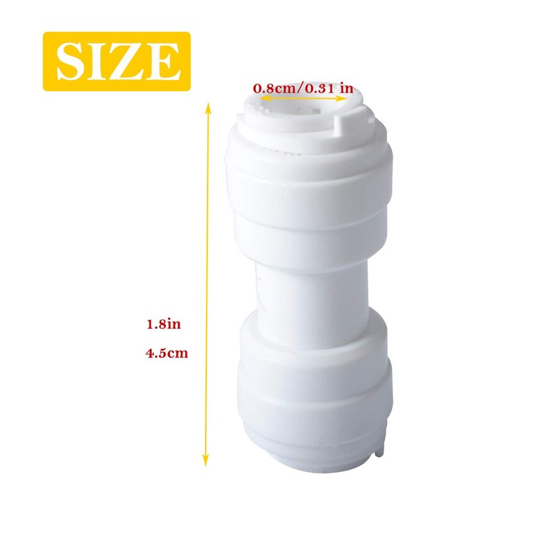 5/16" to 5/16" Refrigerator Water Line Tube Connector Unit Compatible