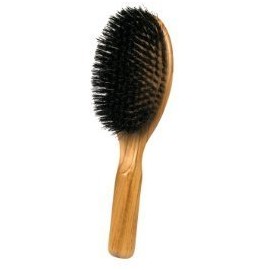 Hair Gro § Oval Olive Wood Boar Bristle Brush (9 Row)
