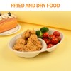 Celel 2 Compartment Oval Paper Bowls 100 Pack, Disposable Chip