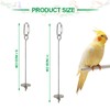 2 Pcs Bird Cage Food Holder Stainless Steel Parrot Fruit