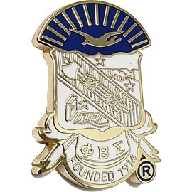 Phi Beta/Β Sigma 3D Shield Lapel Pin [Gold - 1"] - ID#4251