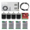 RATTMMOTOR 4 Axis CNC Controller Kit, Nema23 Stepper Motor23HS8430 270oz-in