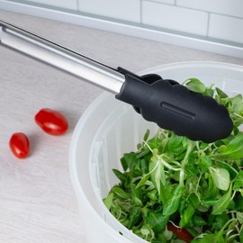 Lurch 533429 All-In-One Tongs / Kitchen Tongs with Non-Stick Stainless Steel Ends and Heat-Resistant Nylon, 30.5 cm, Set of 2