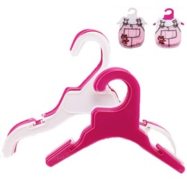 Pet Clothing Hanger, 10PCS Plastic Anti-skid Dog Puppy Cat Clothes Clothing Rack for Small Animals (WHITE, S)