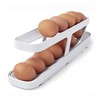 Egg Holder for Refrigerator, Egg Holl, 2 Tiers, Automatic Rolling