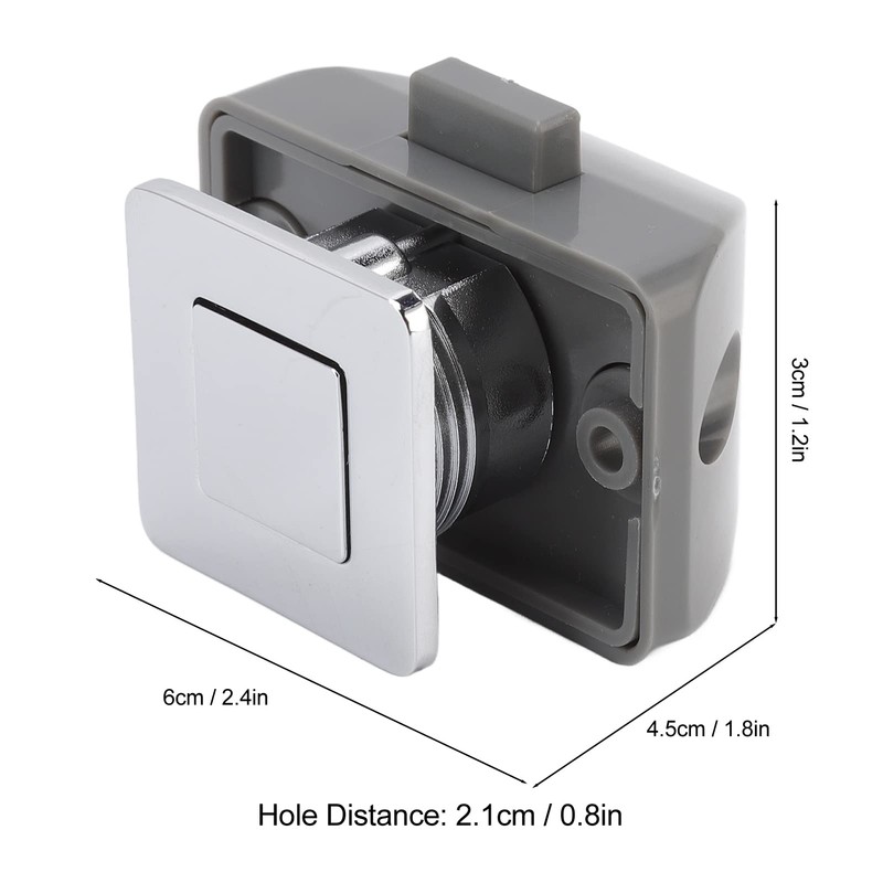Tissting Zip Push Button Cabinet Lock, Keyless Cabinet Knobs Locks