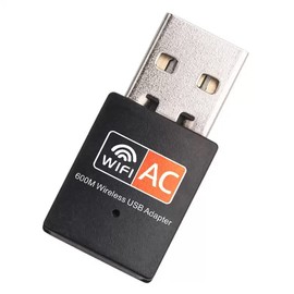 jj-shop24 AC 600Mbps WLAN Stick Dual Band 2.4GHz / 5GHz WiFi Dongle USB Wireless Internet Adapter for PC, Desktop, Laptop Suitable for Windows XP/7/8/10/11, Mac